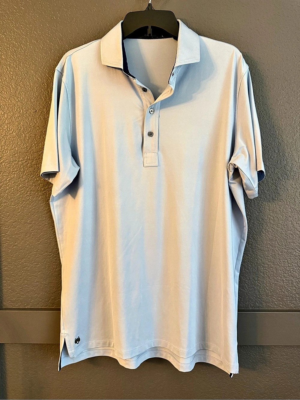 GREYSON • men’s Tala polo shirt light blue Large golf